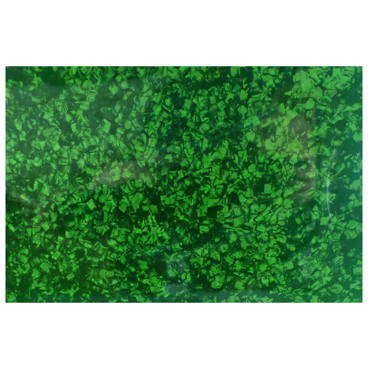 Incudo Green Pearloid Celluloid Sheet - 430x290x0.46mm (16.9x11.42x0.02")