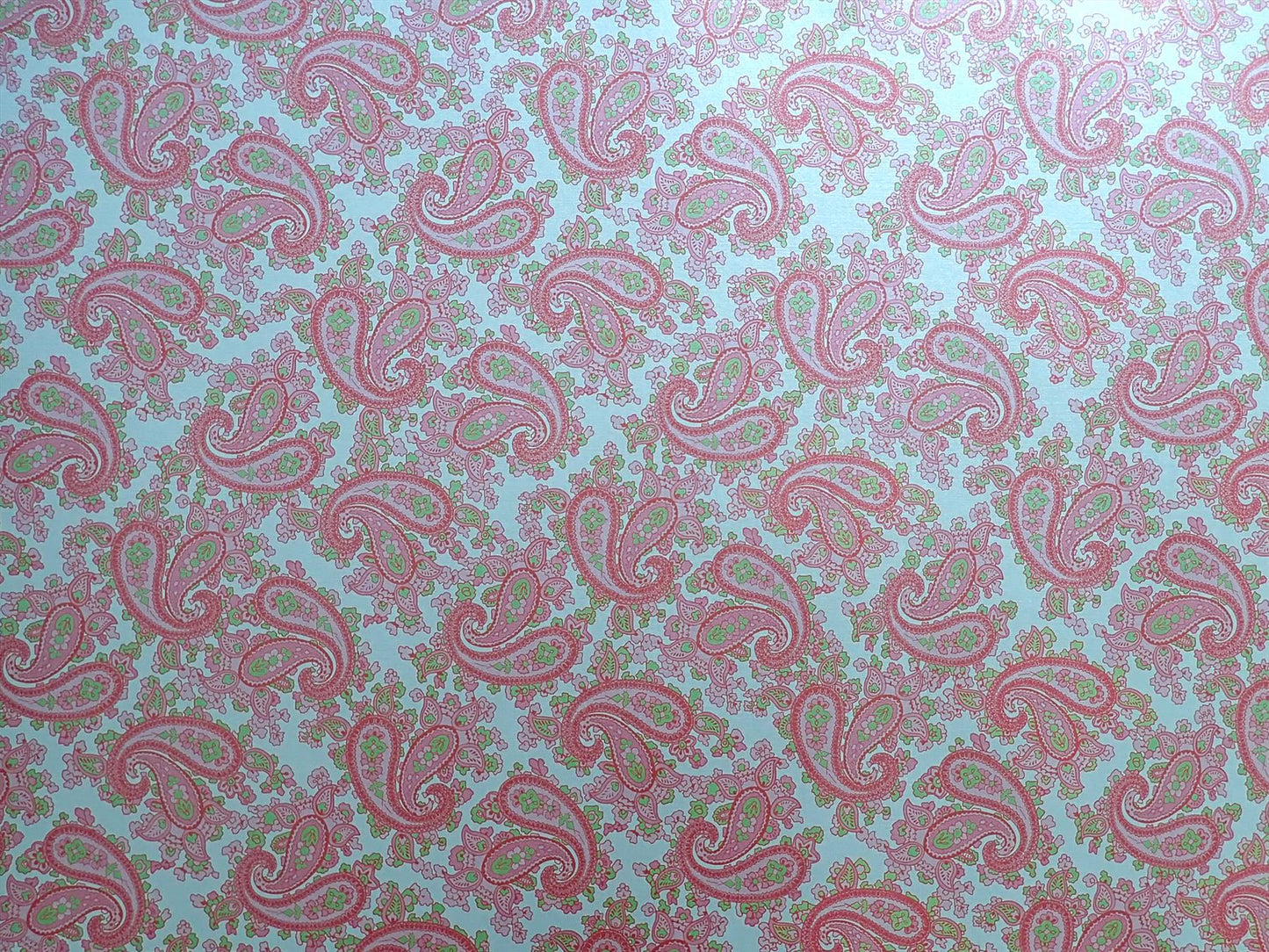 Luthitec Silver Backed Pink Waffle Texture Paisley Paper Guitar Body Decal - 690x480mm