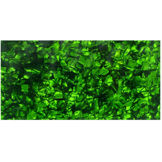 Incudo Green Pearloid Celluloid Sheet - 200x100x0.96mm (7.9x3.94x0.04")