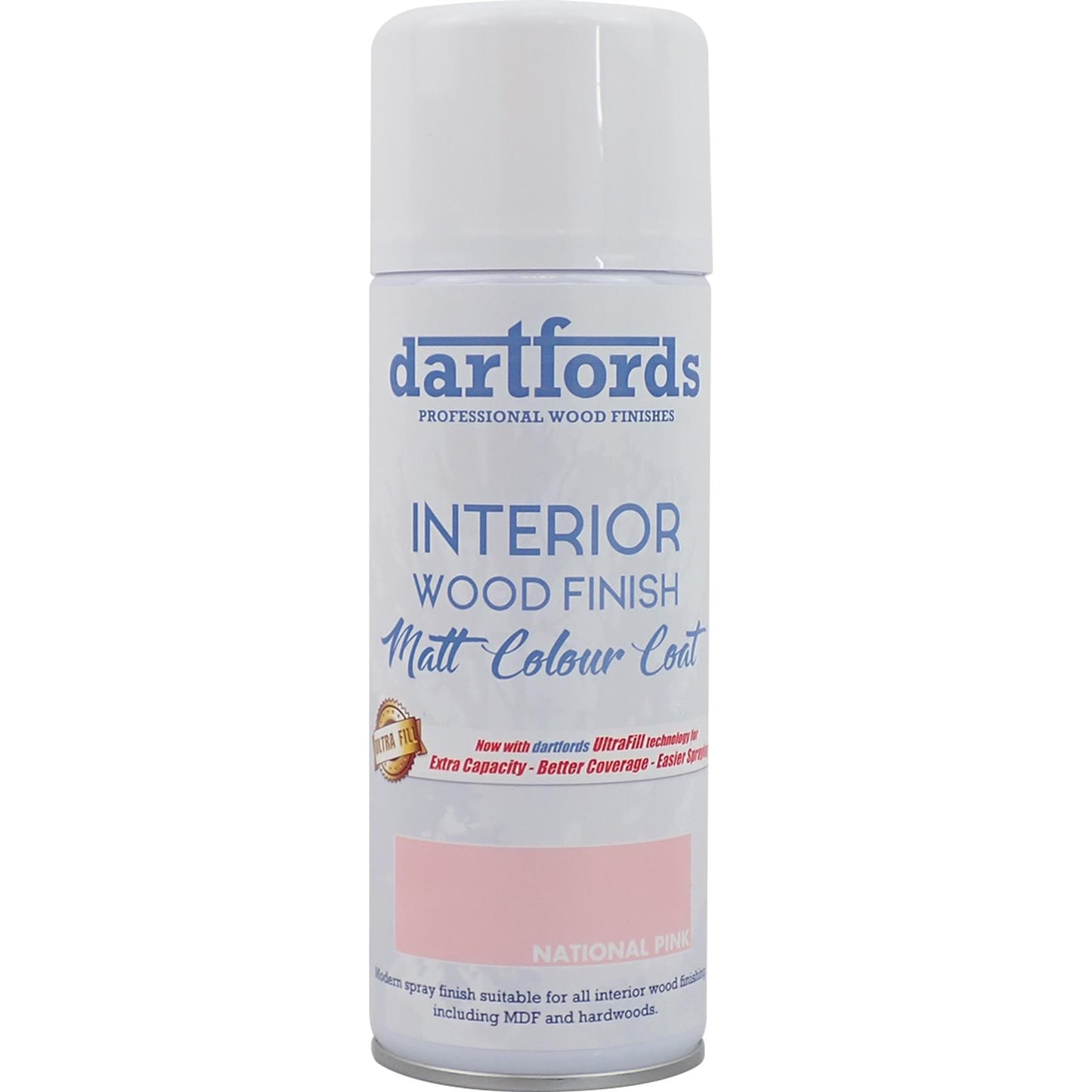 dartfords National Pink Matt Interior Wood Finish 400ml Aerosol