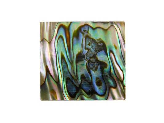 Incudo Green Abalone Inlay Blank - 25x25x1.3mm (0.98x0.98x0.05")