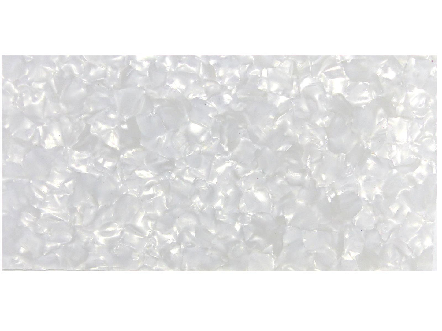 Incudo White Pearloid Celluloid Sheet - 200x100x0.46mm (7.9x3.94x0.02")