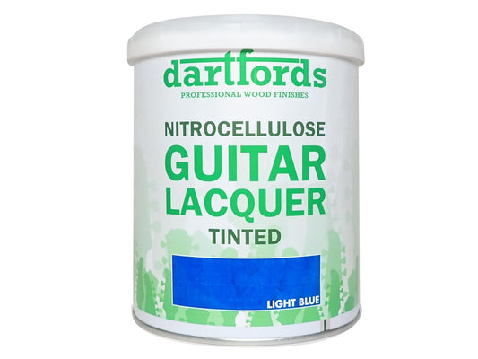 dartfords Light Blue Nitrocellulose Guitar Lacquer - 1 litre Tin