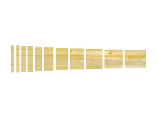 Incudo Select Yellow Vintage Pearloid Celluloid Block Guitar Fretmarker Inlay Set - Set of 11