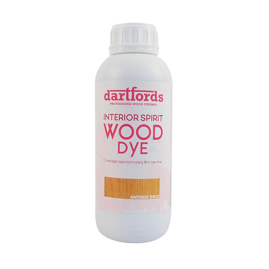 dartfords Antique Gold Interior Spirit Based Wood Dye - 1 litre Tin