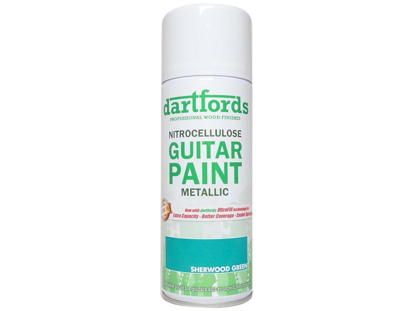 dartfords Sherwood Green Metallic Nitrocellulose Guitar Paint - 400ml Aerosol