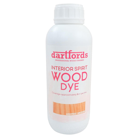 dartfords Lightest Brown Interior Spirit Based Wood Dye 1 litre Bottle