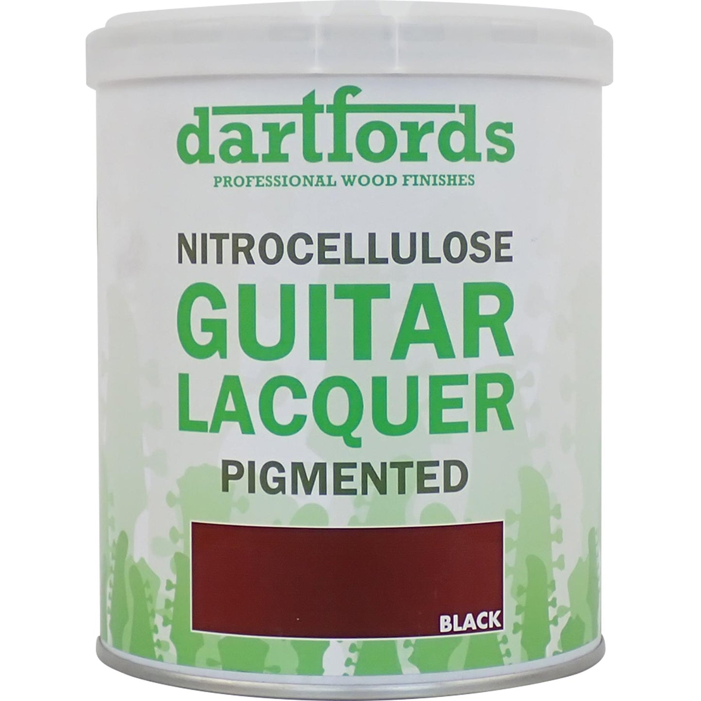 dartfords Strong Black Pigmented Nitrocellulose Guitar Lacquer - 1 litre Tin