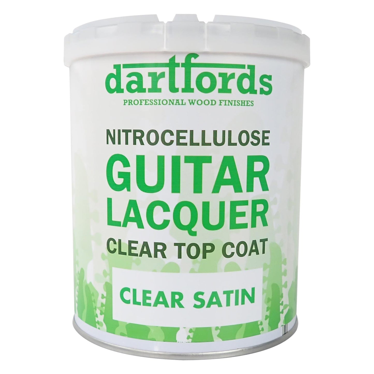 dartfords Satin Clear Nitrocellulose Guitar Lacquer - 1 litre Tin