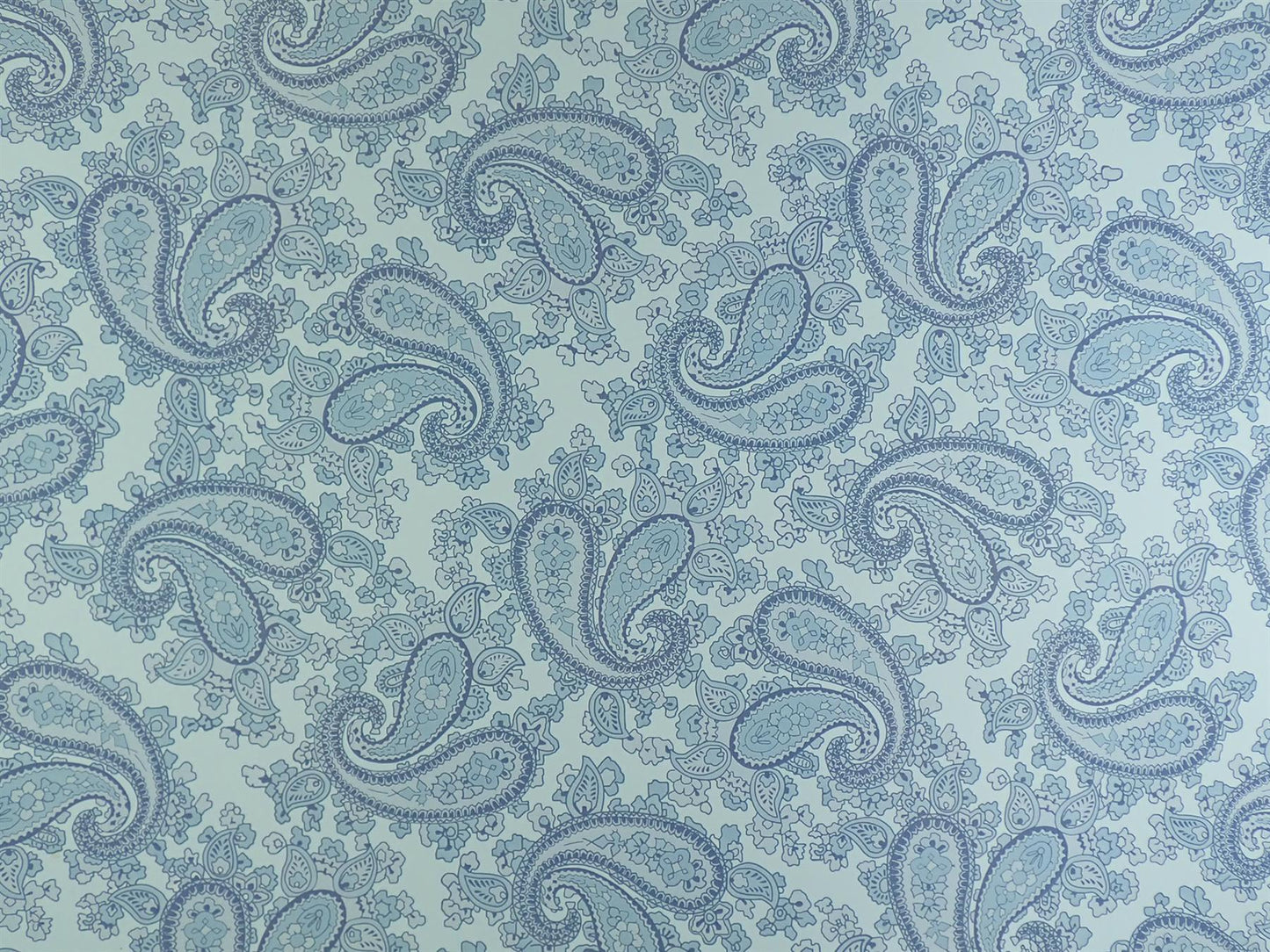 Luthitec Clear Backed Powder Blue Paisley Paper Decal Sheet - 420x295mm (16.5x11.61")