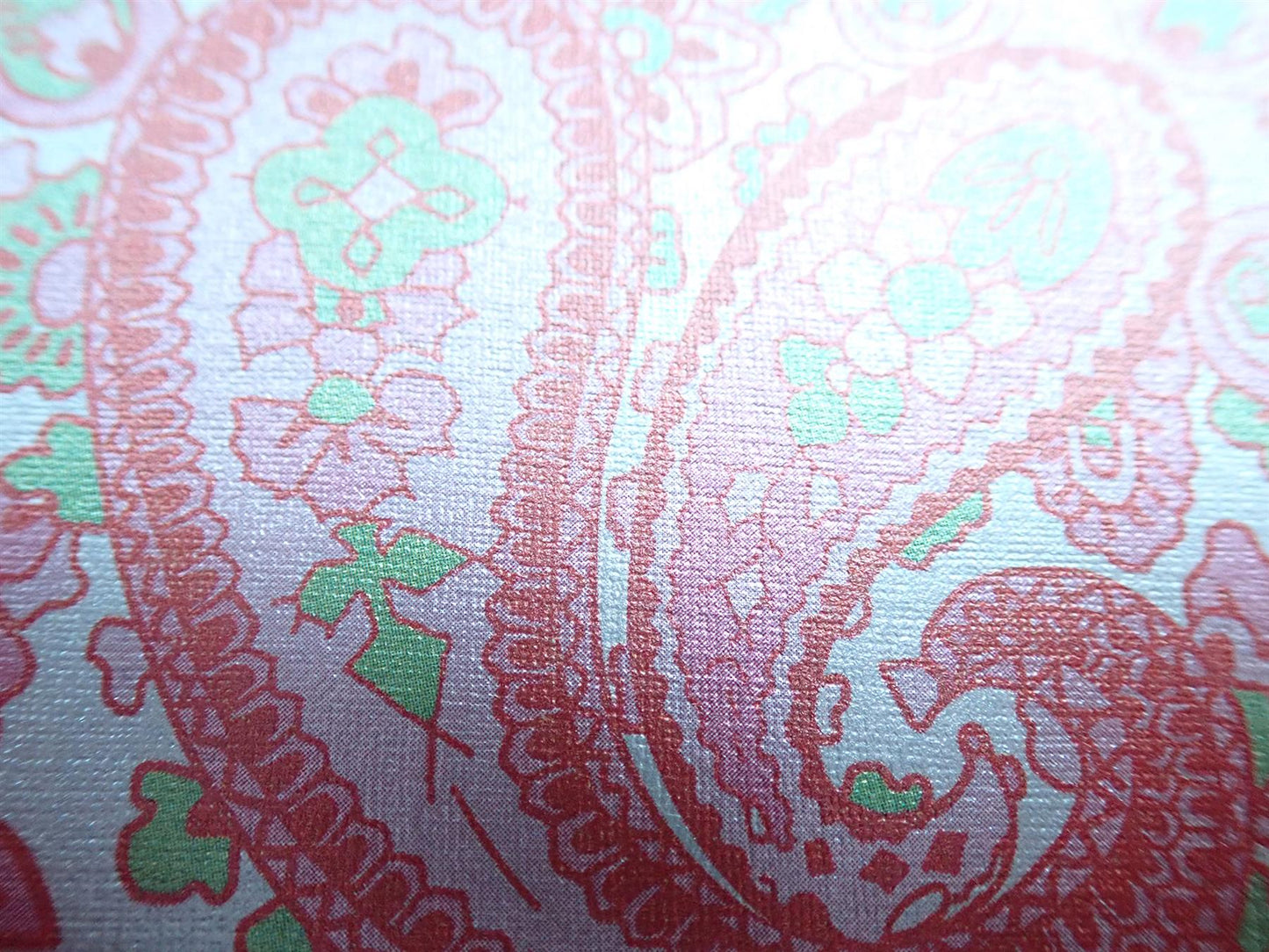 Luthitec Silver Backed Pink Fabric Texture Paisley Paper Guitar Body Decal - 690x480mm