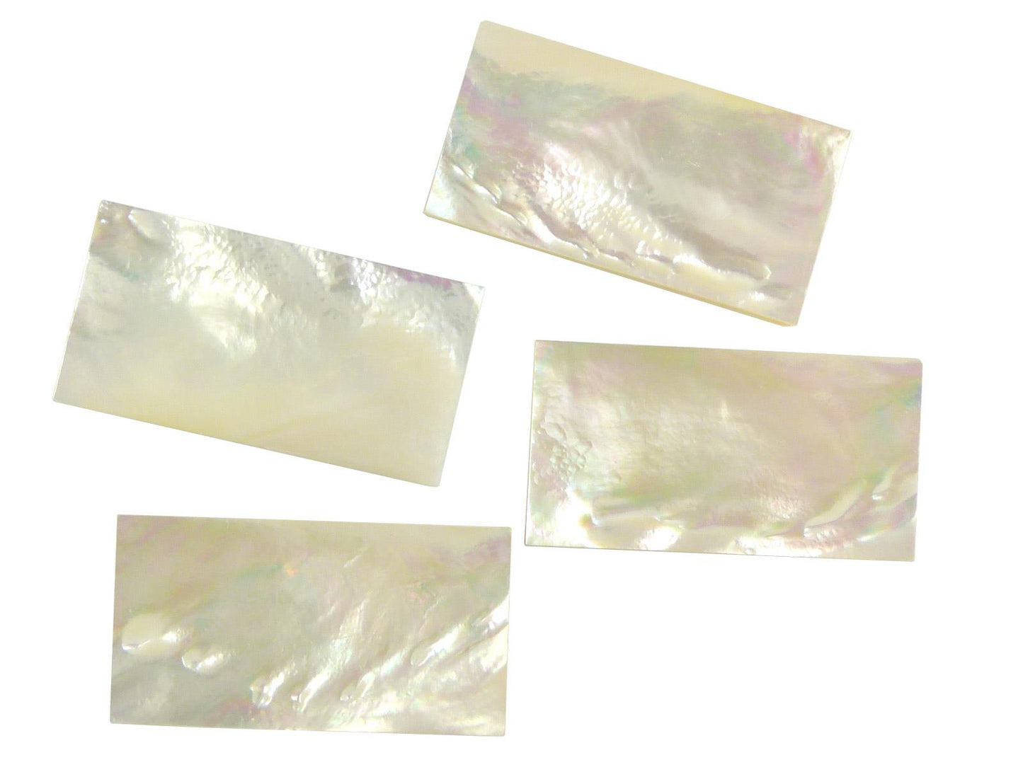 Incudo White Mother of Pearl Inlay Blank - 42x22x2mm (1.7x0.87x0.08")