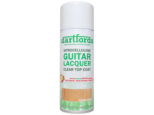 dartfords Gloss Clear Nitrocellulose Guitar Lacquer - 400ml Aerosol