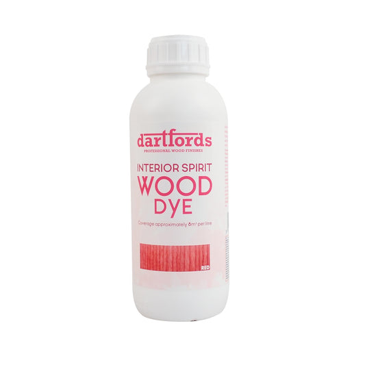 dartfords Standard Red Interior Spirit Based Wood Dye - 1 litre Tin