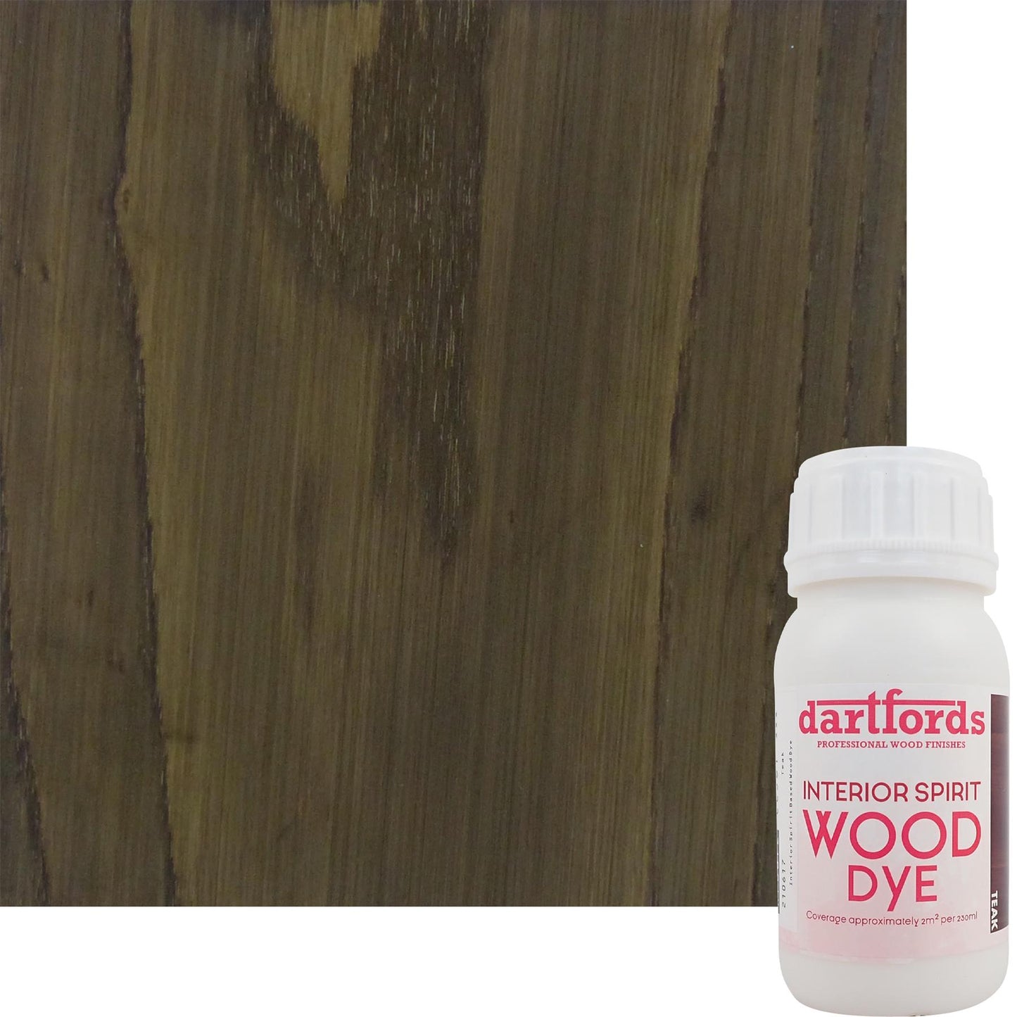 dartfords Teak Interior Spirit Based Wood Dye - 230ml Tin
