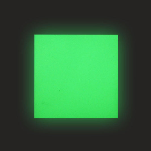 Incudo Green Plain High Intensity Luminescent Inlay Blank - 50x50x2mm (2x1.97x0.08")