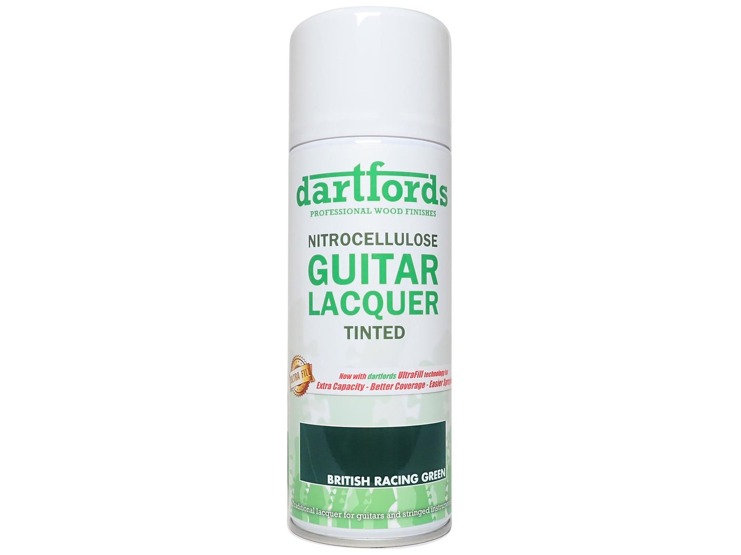dartfords British Racing Green Nitrocellulose Guitar Lacquer - 400ml Aerosol