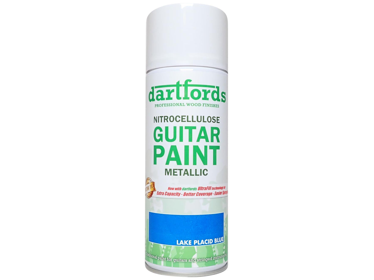 dartfords Lake Placid Blue Metallic Nitrocellulose Guitar Paint - 400ml Aerosol