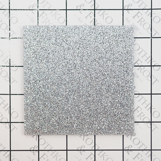 Incudo Silver Glitter Acrylic Sheet - 500x300x3mm