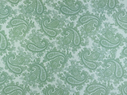 Luthitec Clear Backed Surf Green Paisley Paper Decal Sheet - 420x295mm (16.5x11.61")