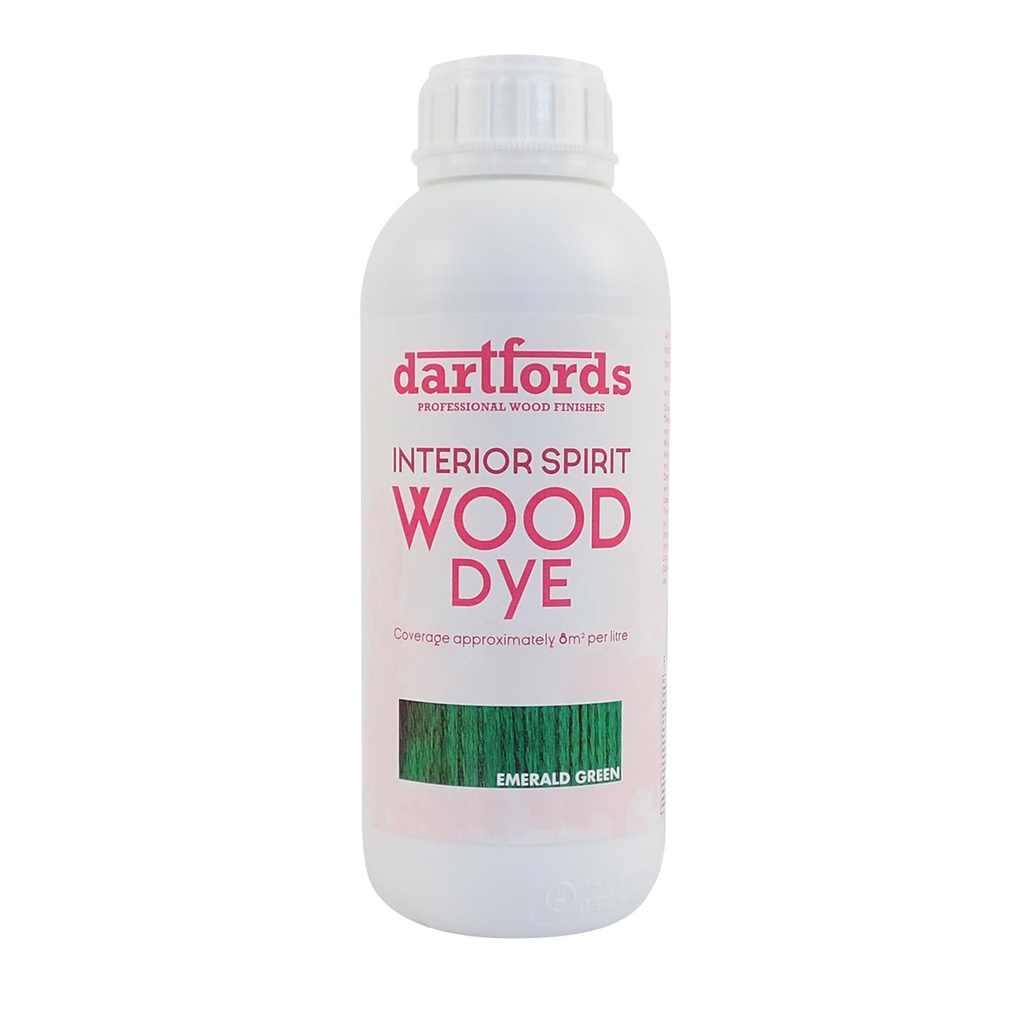 dartfords Emerald Green Interior Spirit Based Wood Dye - 1 litre Tin