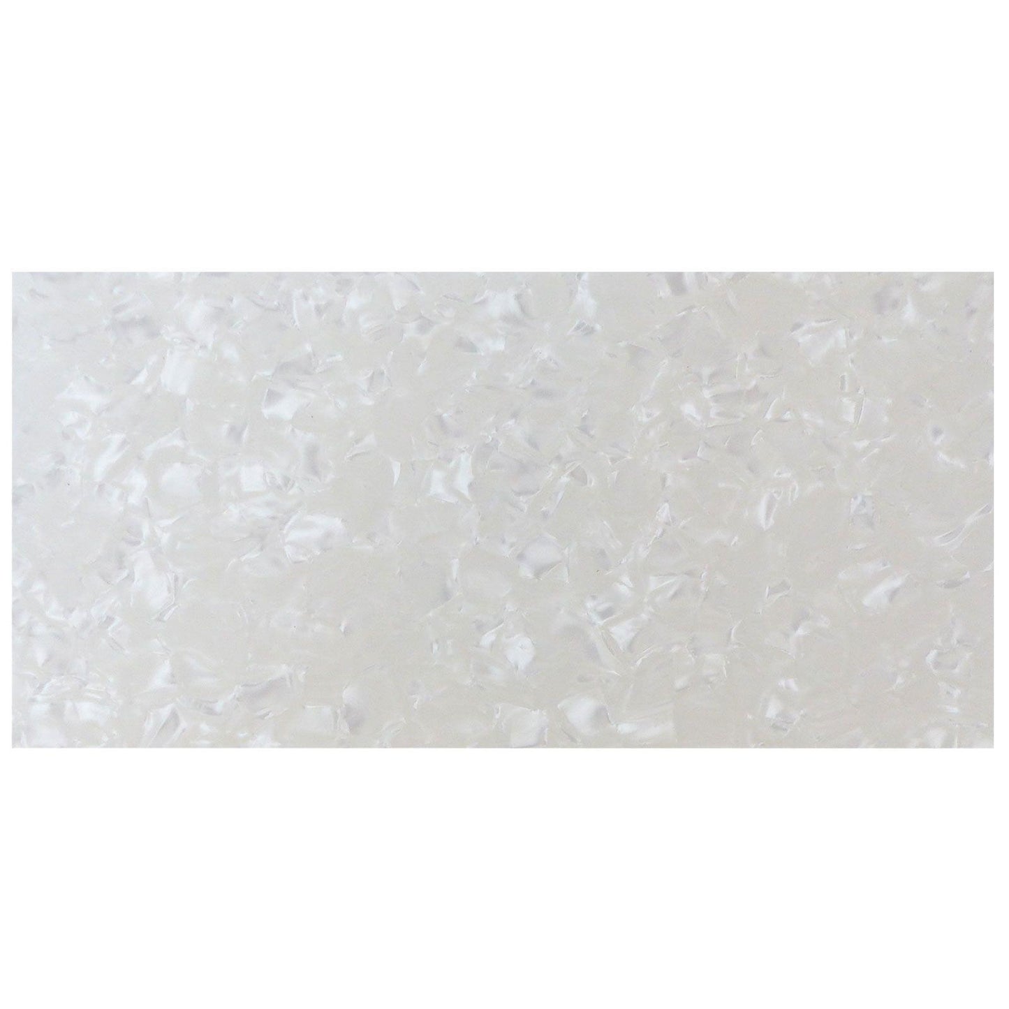 Incudo White Pearloid Celluloid Sheet - 200x100x0.75mm (7.9x3.94x0.03")