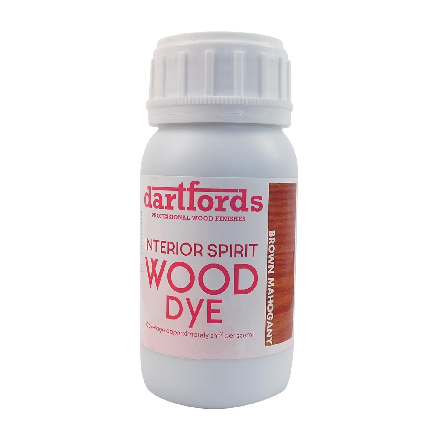 dartfords Brown Mahogany Interior Spirit Based Wood Dye - 230ml Tin