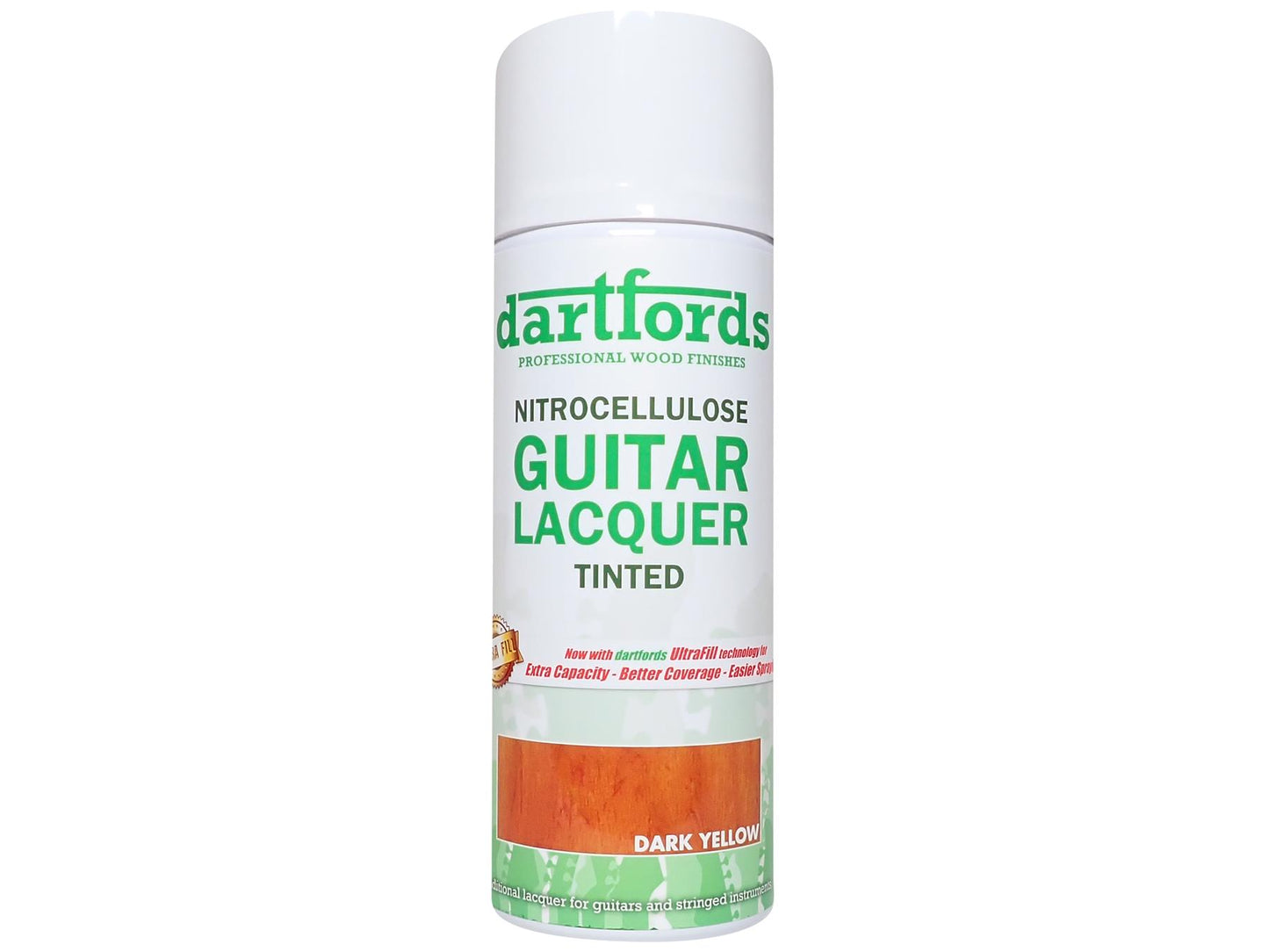 dartfords Dark Yellow Nitrocellulose Guitar Lacquer - 400ml Aerosol