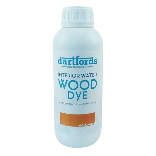 dartfords Golden Oak Interior Water Based Wood Dye - 1 litre Tin