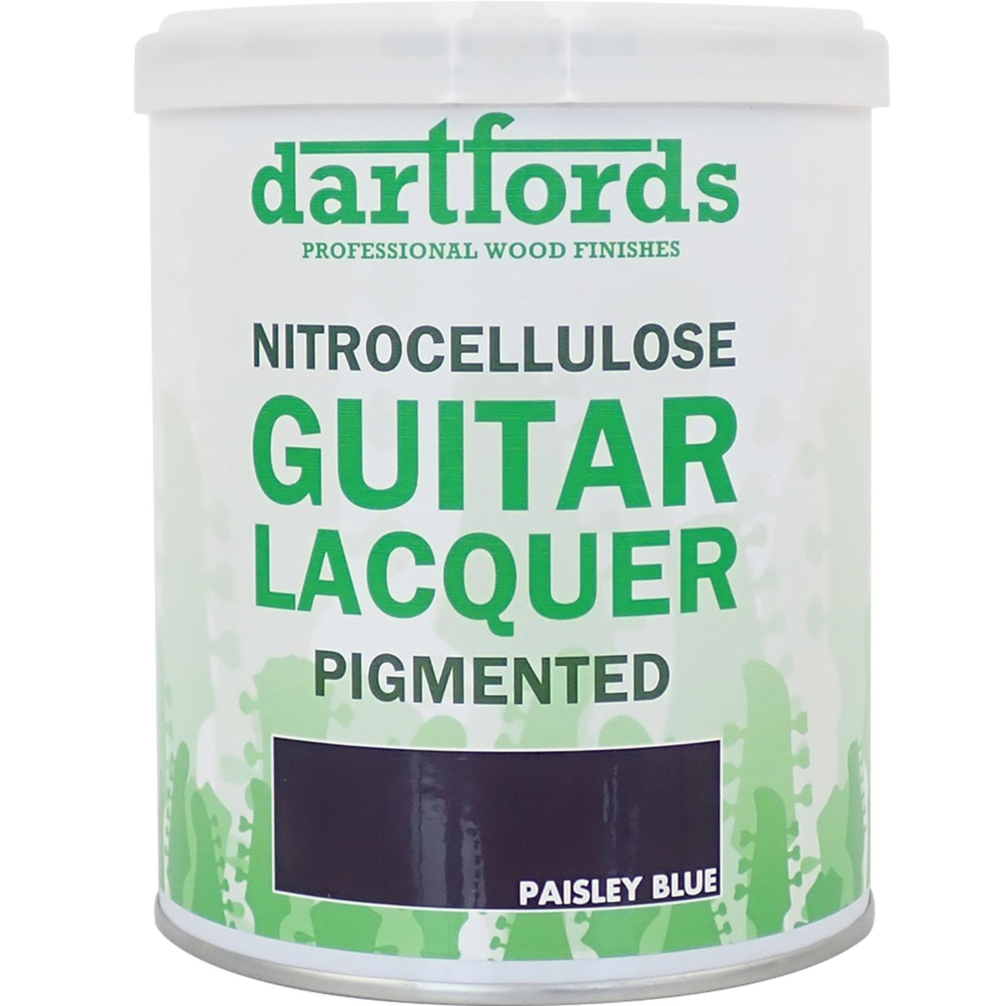 dartfords Paisley Blue Pigmented Nitrocellulose Guitar Lacquer 1 litre Tin