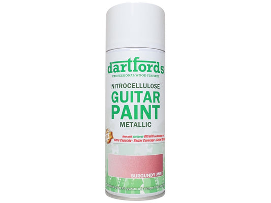 dartfords Burgundy Mist Metallic Nitrocellulose Guitar Paint - 400ml Aerosol