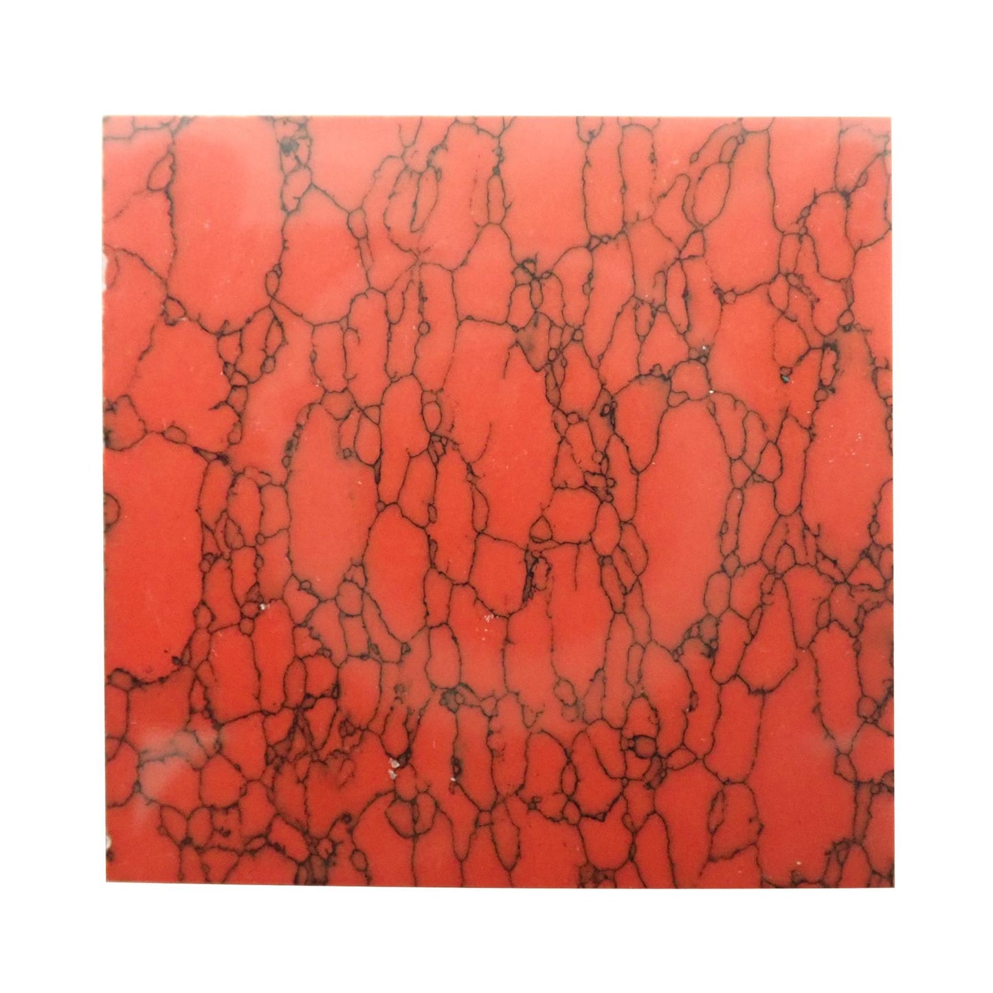 Incudo A "Bloody Basin" Marble Jasper Reconstituted Stone Inlay Blank - 50x50x3mm (2x1.97x0.12")