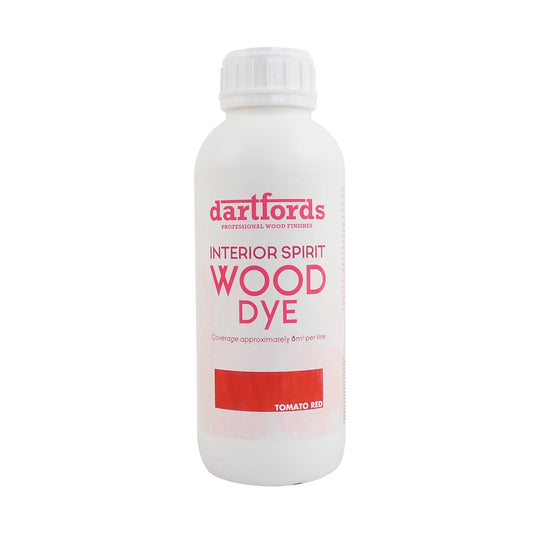 dartfords Tomato Red Interior Spirit Based Wood Dye - 1 litre Tin